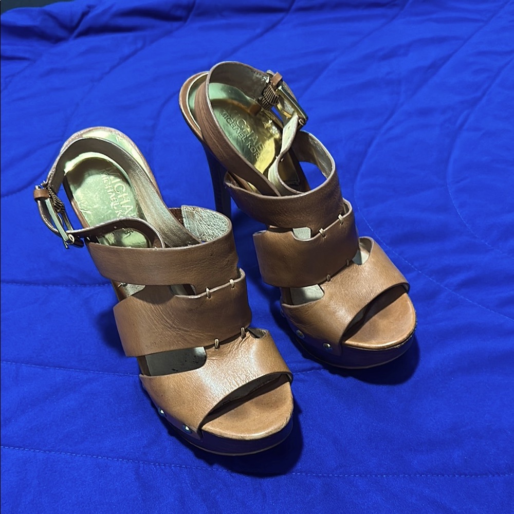 Michale kors Brown Leather Women's Sandals